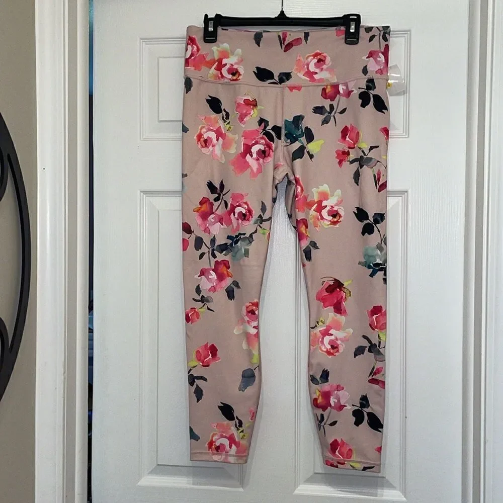 Athleta PAINTED FLOWER ELATION 7/8 TIGHT